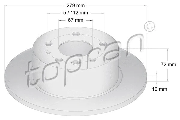 400 859 TOPRAN Тормозной диск (фото 1)