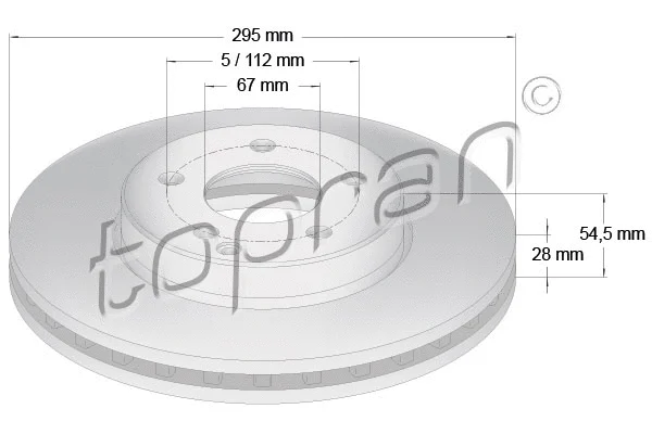 401 052 TOPRAN Тормозной диск (фото 1)
