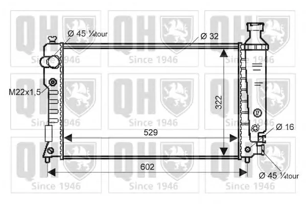 QER1806 QUINTON HAZELL Радиатор охлаждения двигателя (фото 1)