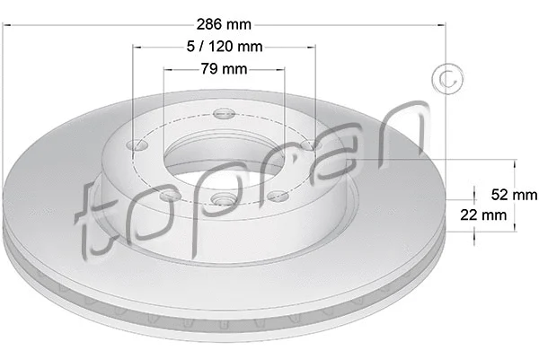 500 563 TOPRAN Тормозной диск (фото 1)