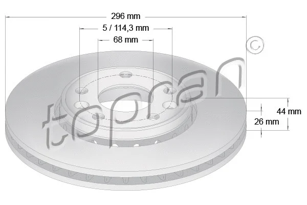 700 802 TOPRAN Тормозной диск (фото 1)