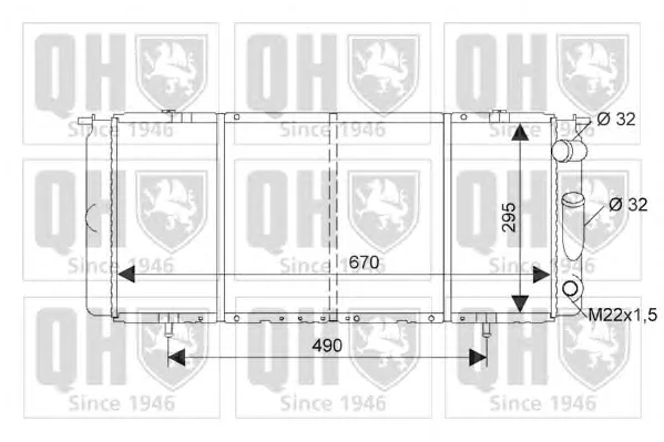 QER1834 QUINTON HAZELL Радиатор охлаждения двигателя (фото 1)