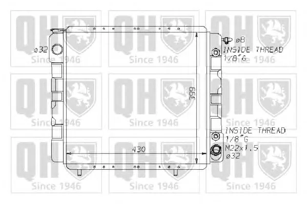 QER1881 QUINTON HAZELL Радиатор охлаждения двигателя (фото 1)