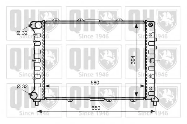 QER1896 QUINTON HAZELL Радиатор охлаждения двигателя (фото 1)