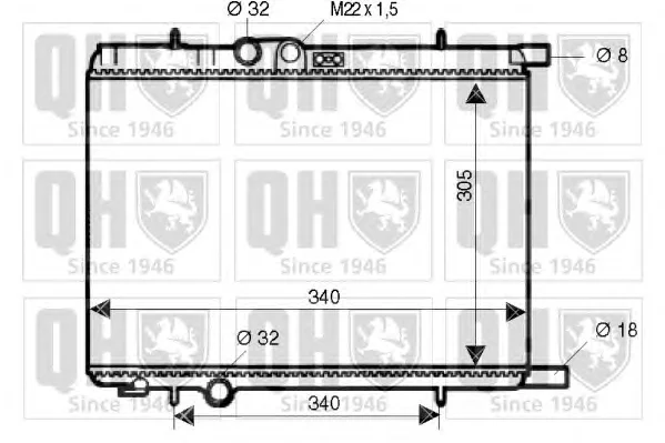 QER1909 QUINTON HAZELL Радиатор охлаждения двигателя (фото 1)