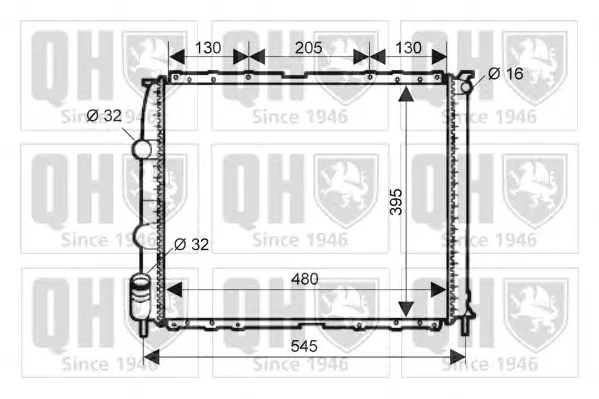 QER1974 QUINTON HAZELL Радиатор охлаждения двигателя (фото 1)