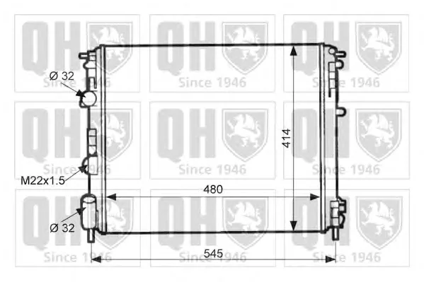 QER1975 QUINTON HAZELL Радиатор охлаждения двигателя (фото 1)