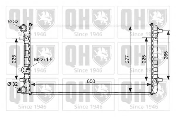 QER2002 QUINTON HAZELL Радиатор охлаждения двигателя (фото 1)