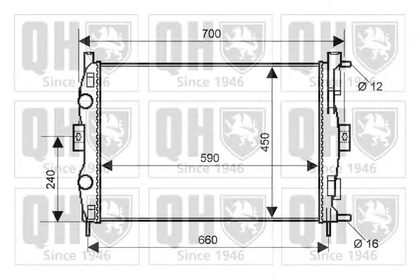 QER2073 QUINTON HAZELL Радиатор охлаждения двигателя (фото 1)