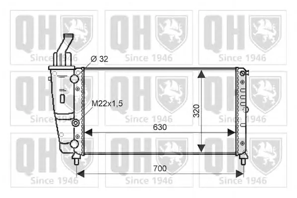 QER2140 QUINTON HAZELL Радиатор охлаждения двигателя (фото 1)