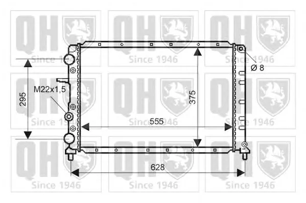 QER2162 QUINTON HAZELL Радиатор охлаждения двигателя (фото 1)