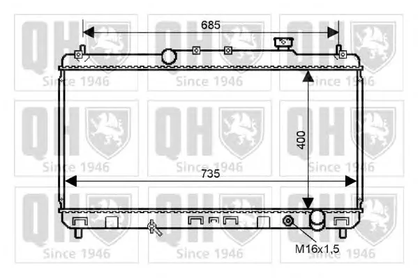 QER2321 QUINTON HAZELL Радиатор охлаждения двигателя (фото 1)