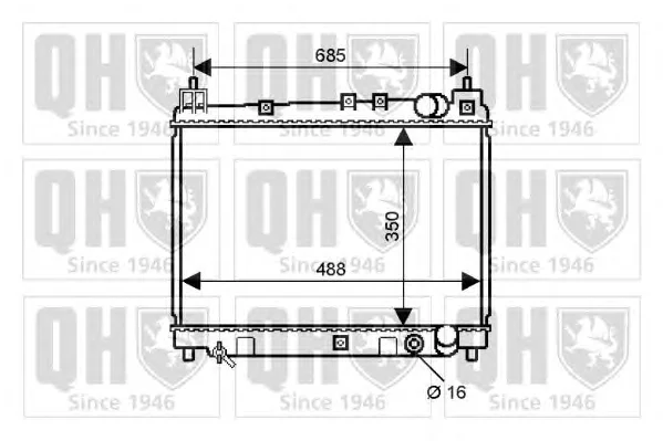 QER2328 QUINTON HAZELL Радиатор охлаждения двигателя (фото 1)