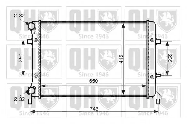 QER2356 QUINTON HAZELL Радиатор охлаждения двигателя (фото 1)