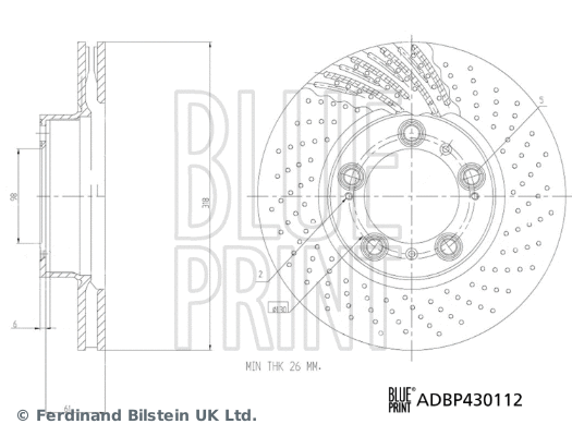 ADBP430112 BLUE PRINT Тормозной диск (фото 1)