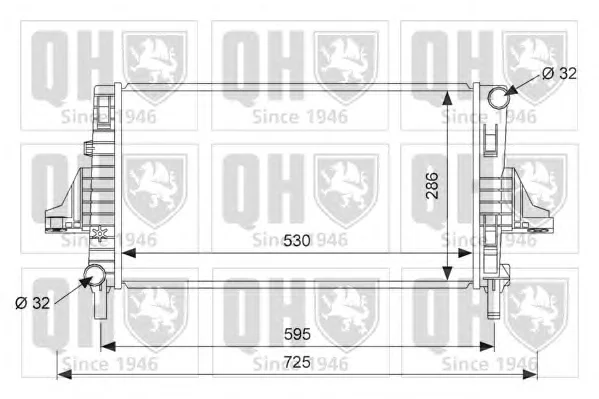 QER2502 QUINTON HAZELL Радиатор охлаждения двигателя (фото 1)