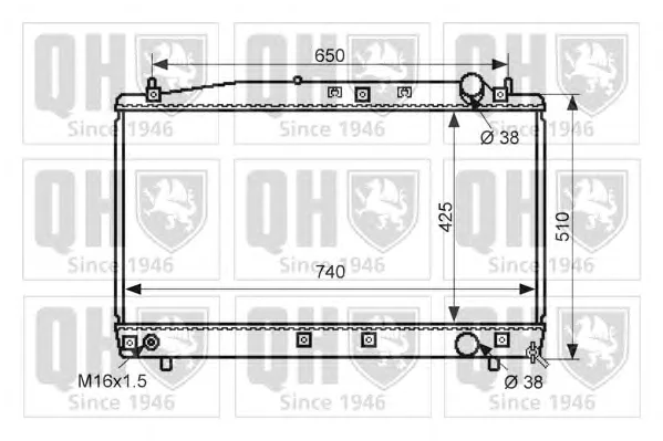 QER2526 QUINTON HAZELL Радиатор охлаждения двигателя (фото 1)