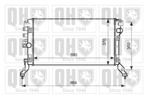 QER2604 QUINTON HAZELL Радиатор охлаждения двигателя (фото 1)