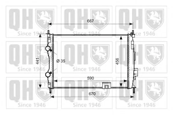 QER2639 QUINTON HAZELL Радиатор охлаждения двигателя (фото 1)