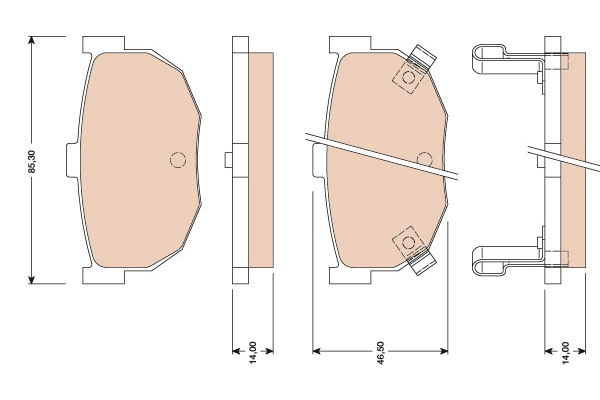 GDB3051DT TRW Комплект тормозных колодок, дисковый тормоз (фото 1)