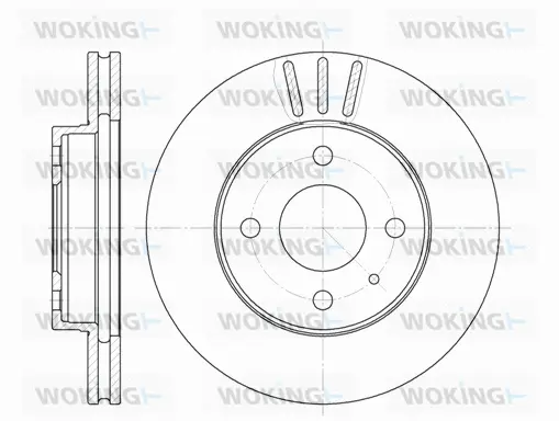 D6093.10 WOKING Тормозной диск (фото 1)
