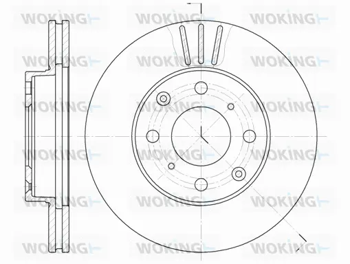 D6108.10 WOKING Тормозной диск (фото 1)