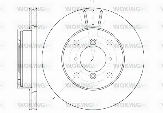 D6143.10 WOKING Тормозной диск (фото 1)