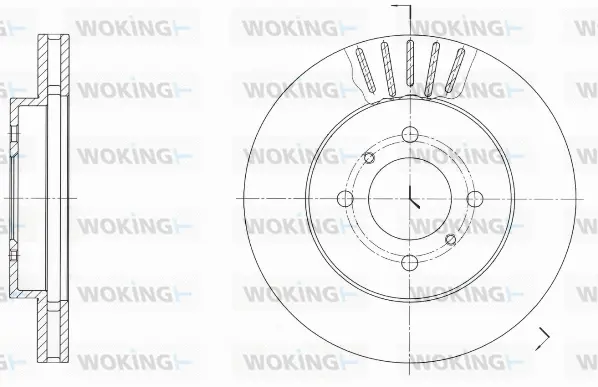 D61696.10 WOKING Тормозной диск (фото 1)