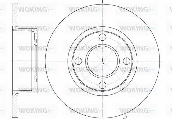 D6173.00 WOKING Тормозной диск (фото 1)