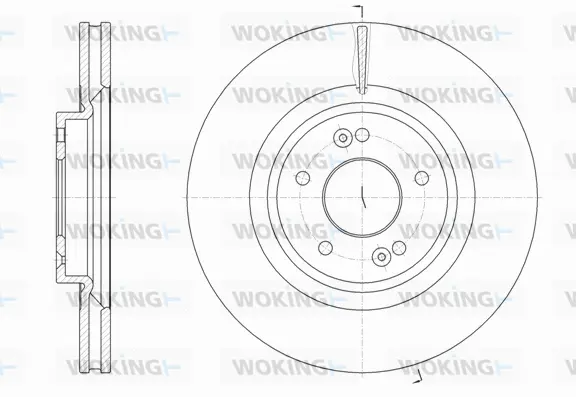 D61824.10 WOKING Тормозной диск (фото 1)