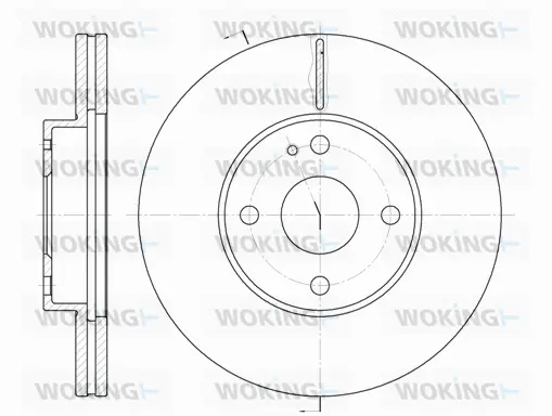 D6184.10 WOKING Тормозной диск (фото 1)