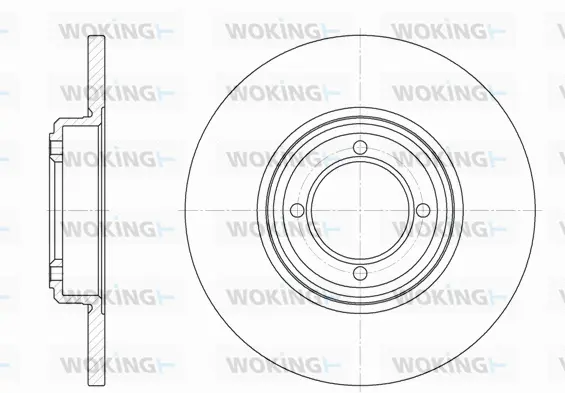 D6261.00 WOKING Тормозной диск (фото 1)