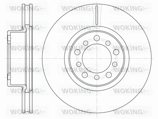 D6345.10 WOKING Тормозной диск (фото 1)
