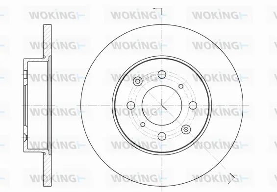 D6451.00 WOKING Тормозной диск (фото 1)