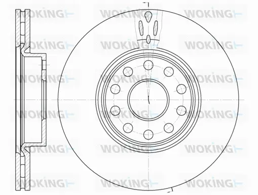 D6478.10 WOKING Тормозной диск (фото 1)
