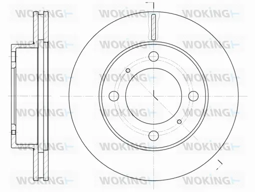 D6539.10 WOKING Тормозной диск (фото 1)