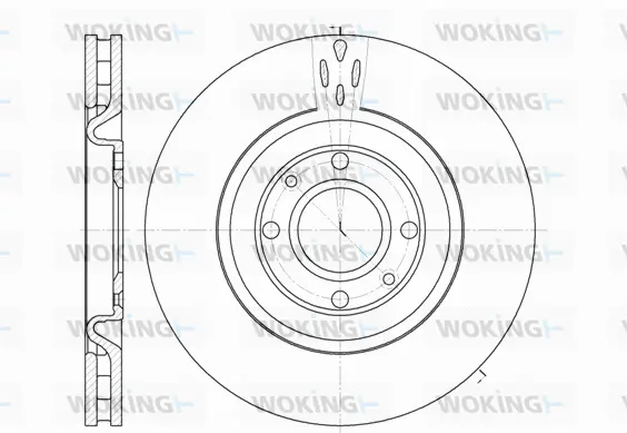 D6590.10 WOKING Тормозной диск (фото 1)