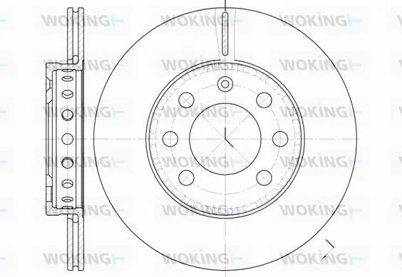 D6595.00 WOKING Тормозной диск (фото 1)