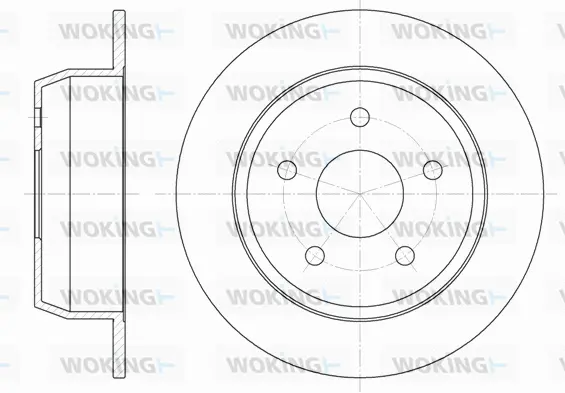 D6628.00 WOKING Тормозной диск (фото 1)