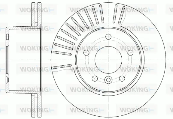 D6638.10 WOKING Тормозной диск (фото 1)