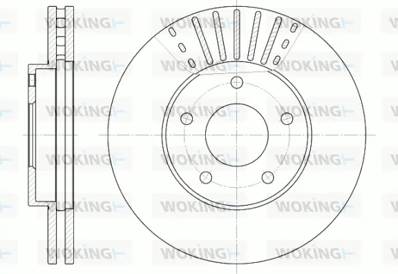D6681.10 WOKING Тормозной диск (фото 1)