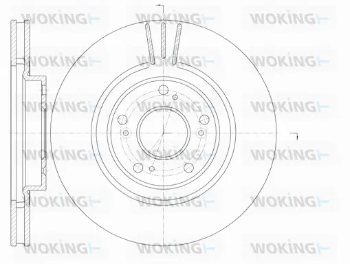 D6763.10 WOKING Тормозной диск (фото 1)