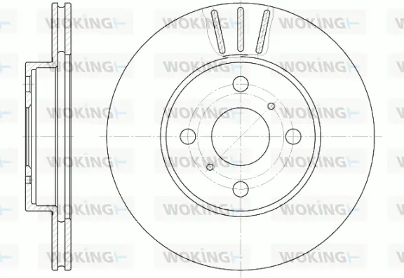 D6814.10 WOKING Тормозной диск (фото 1)
