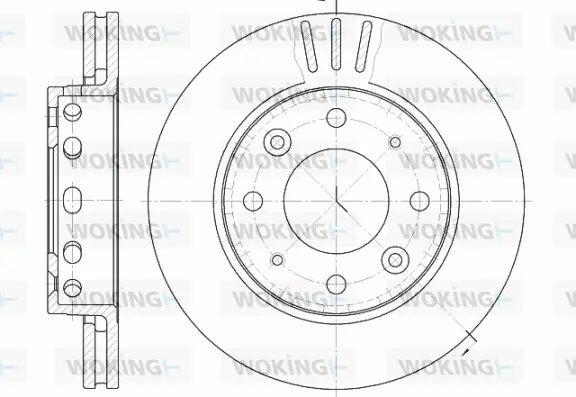 D6815.10 WOKING Тормозной диск (фото 1)