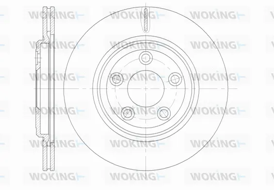 D6837.10 WOKING Тормозной диск (фото 1)