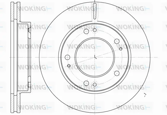 D6893.10 WOKING Тормозной диск (фото 1)