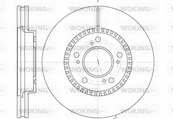 D6938.10 WOKING Тормозной диск (фото 1)