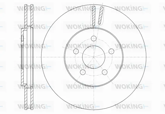 D6946.10 WOKING Тормозной диск (фото 1)