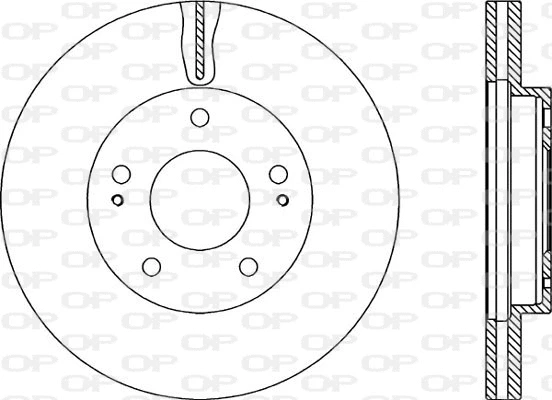 BDA2205.20 OPEN PARTS Тормозной диск (фото 1)