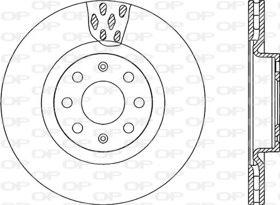 BDA2259.20 OPEN PARTS Тормозной диск (фото 1)